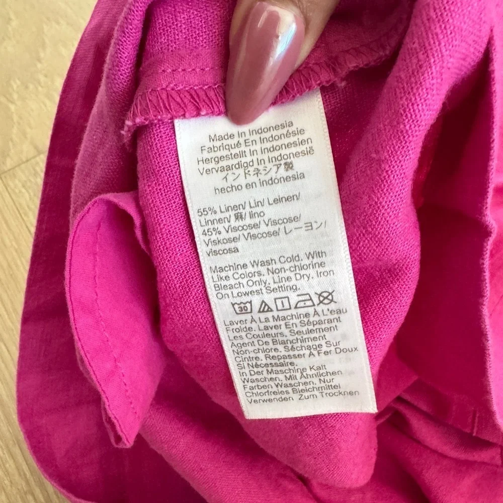 J. Crew Linen Pink Dress